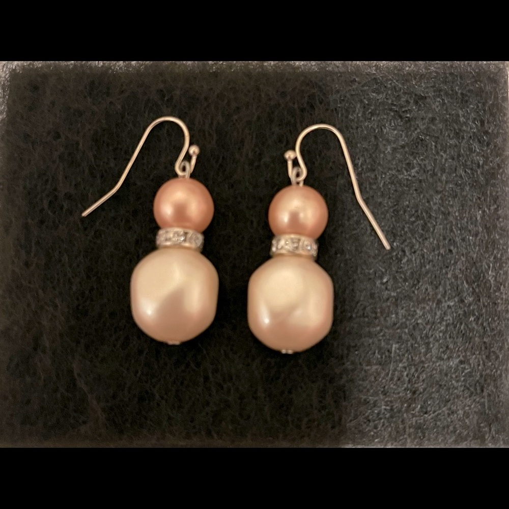 Pink/Rose Gold Earrings. New without tags. Never worn.